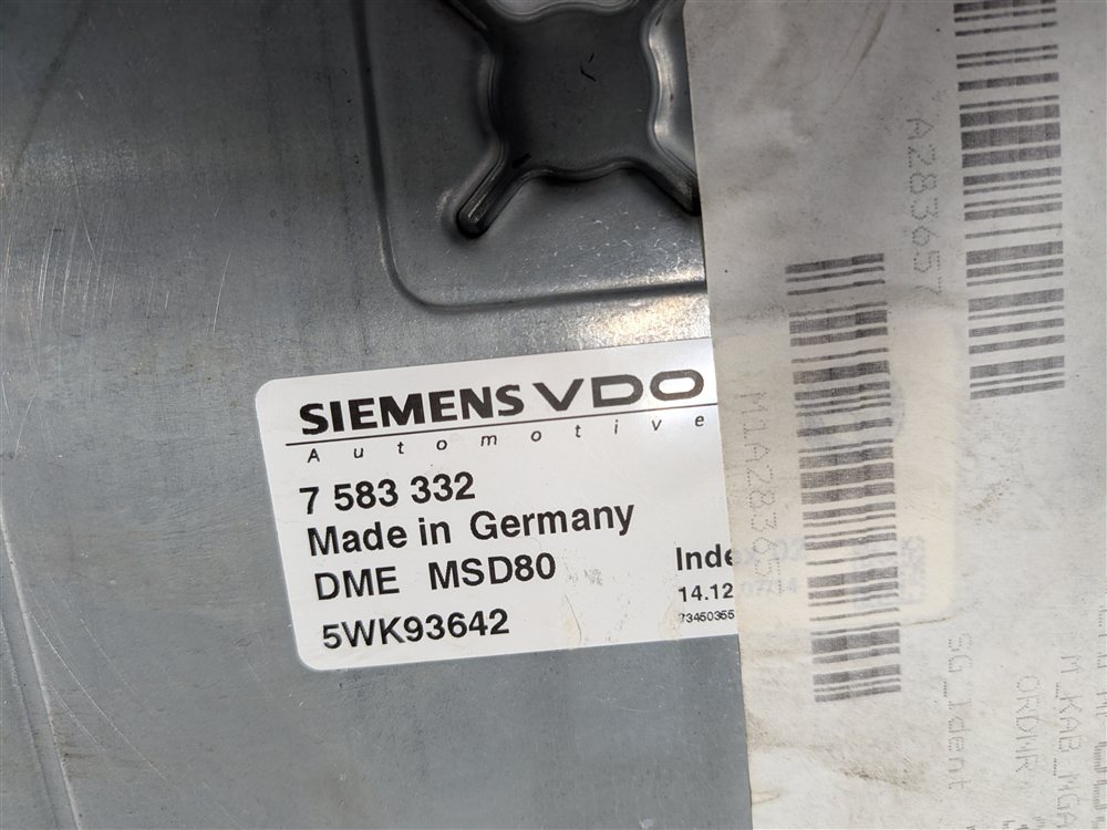 Thumbnail 8: 2007-2008 BMW 135I 335I 535I E82 E90 E60 3.0L N54 MSD80 DME ECU ENGINE COMPUTER