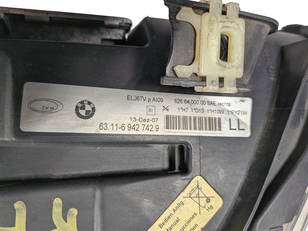 Thumbnail 12: 06-08 BMW 3 SERIES M3 (E90 E92) RIGHT PASSENGER ADAPTIVE XENON HID HEADLIGHT